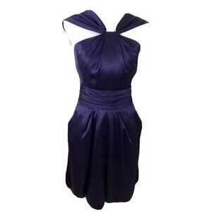 David's Bridal ~Woman Size 4~ Purple Peony Bubble Bridesmaid Dress.